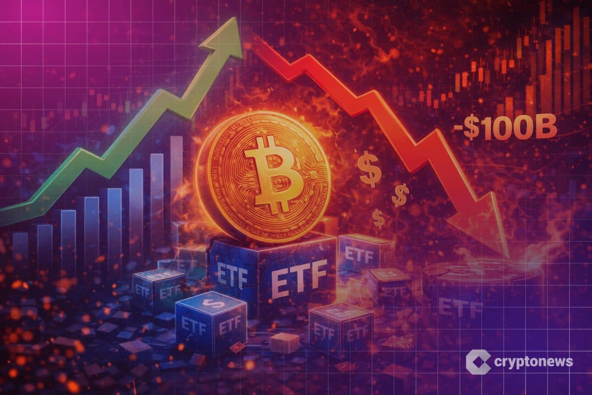 Изменение цены Bitcoin в движении? ETF опустились ниже $100 млрд впервые с апреля 2025 года